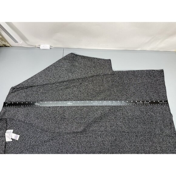 Susan Graver Style Cardigan Sweater Tunic Open Front Black Silver Metallic 3X - Picture 7 of 8